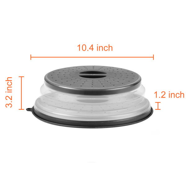 VEVOR 2PCS Microwave Splatter Covers 10.4Collapsible Microwave Food Lid - Image 8