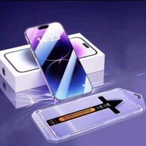 2 Pack For Phone 14, 15 Plus, Pro, Pro Max Matte Screen Protector Glass, HD Clear, Anti Glare, Anti Fingerprint, Shatterproof Sensitive Touch Quick Installation