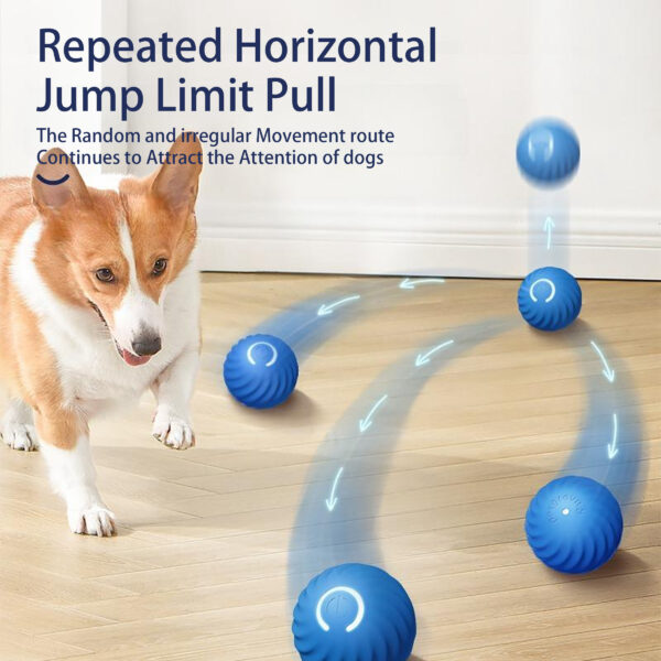 Interactive Bouncing Ball For Dogs,Automatic Smart Toy, Self-moving Rotating Stimulating Pet Entertainment, Noise-Reducing Urchin Cover,USB Rechargeable Dog Toy, Dog Electric Interactive Toy - Image 5
