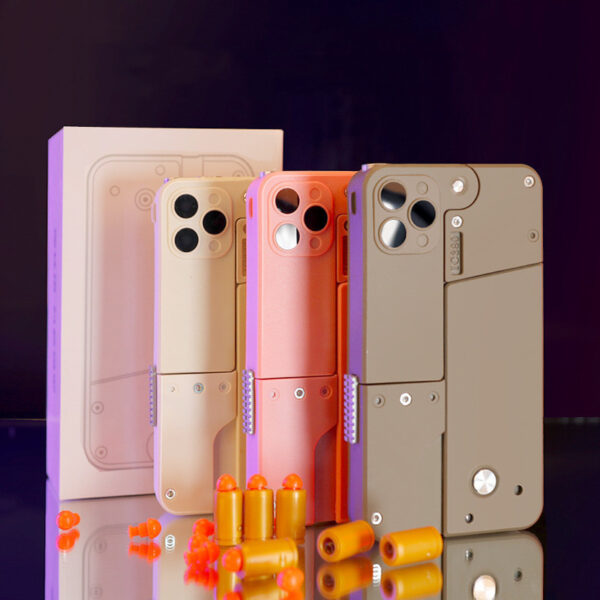 Folding Pistol Bullet Automatic Shell Throwing Toy Creative Soft Bullet Toy Mobile Phone Appearance Gun Outdoor Interactive Kid Gift - Image 10