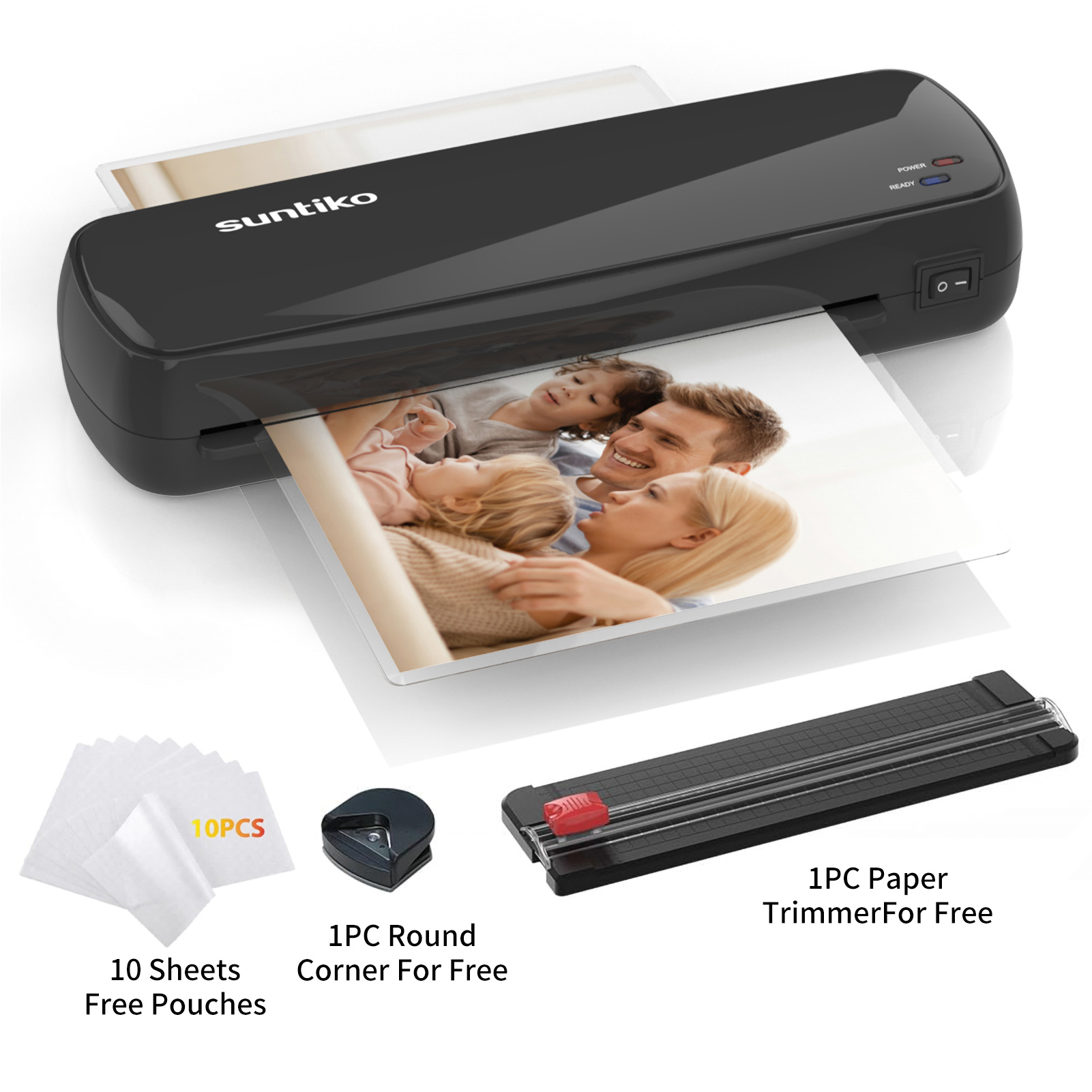 Sunitko Laminator Machine,It Has Quick Warm Up, Fast Laminating Documentation And Photos, Increases Their Long Term Color Preservation. Suitable For Family, Office And School,A4.A5.A6 Size