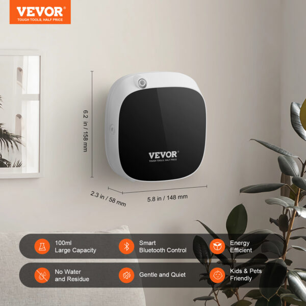 VEVOR Scent Air Machine For Home, With Cold Air Technology, Waterless Smart Essential Oil Diffuser With USB & Battery Powered, Cover Up To .Ft For Living Room, Bath Room, Spa - Image 5