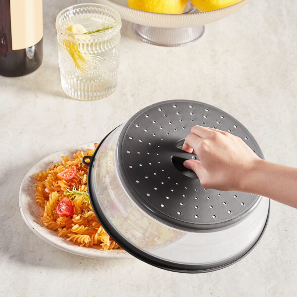 VEVOR 2PCS Microwave Splatter Covers 10.4Collapsible Microwave Food Lid - Image 3