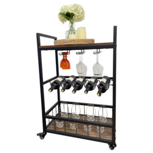 Home Bar Trolley, 3-tier Bar Trolley On Wheels, Wine Cart, Beverage Cart, Kitchen, Living Room, Dining Room Service Cart, Black - Prohibited Sales Platform - Temu, No Delivery On Weekends