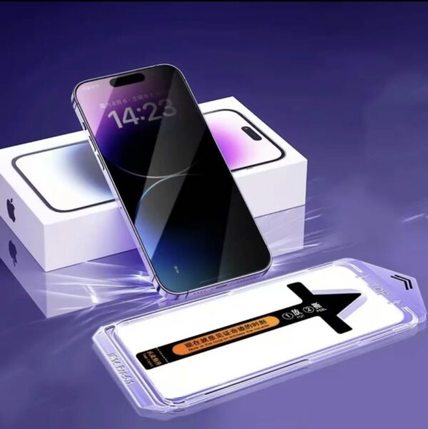 2 Pack For Phone 14, 15 Plus, Pro, Pro Max Matte Screen Protector Glass, HD Clear, Anti Glare, Anti Fingerprint, Shatterproof Sensitive Touch Quick Installation - Image 7