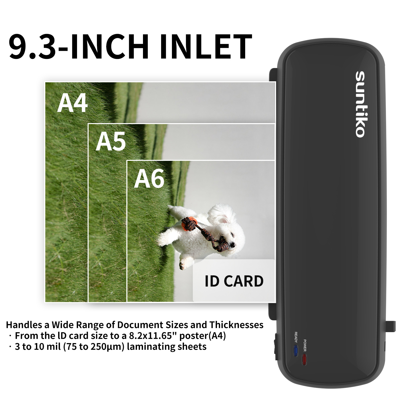 Sunitko Laminator Machine,It Has Quick Warm Up, Fast Laminating Documentation And Photos, Increases Their Long Term Color Preservation. Suitable For Family, Office And School,A4.A5.A6 Size - Image 2