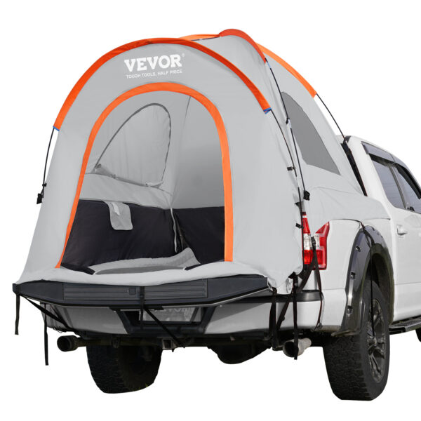 VEVOR Truck Bed Tent, 6.4-6.7 Pickup Truck Tent With Rain Layer And Carry Bag, Waterproof PU2000mm Double Layer Truck Tent, Accommodate 2-3 Person, For Camping Traveling Outdoor Activities - Image 5