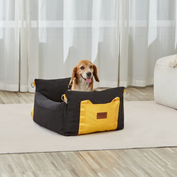 VEVOR Dog Booster Car Seat Pet Car Seat For Small Dog Up To 25lbs Black - Image 2