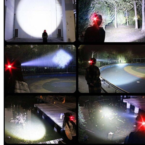 990000LM Rechargeable LED Headlamp Zoomable Torch Tactical Headlight Flashlight - Image 4