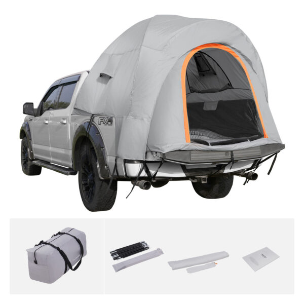 VEVOR Truck Bed Tent, 6.4-6.7 Pickup Truck Tent With Rain Layer And Carry Bag, Waterproof PU2000mm Double Layer Truck Tent, Accommodate 2-3 Person, For Camping Traveling Outdoor Activities - Image 2