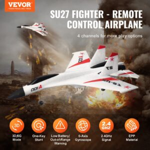 VEVOR RC Airplane Fighter EPP Foam RC Plane Toy 2.4GHz Remote Control 3D 6G Mode