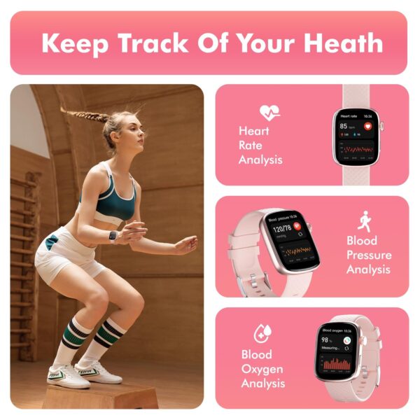 Smart Watch Bluetooth Call &1.95 HD Screen -Heart Rate SpO2 Sleep Monitor, 3ATM Waterproof Fitness Tracker For IoS Android - Image 7