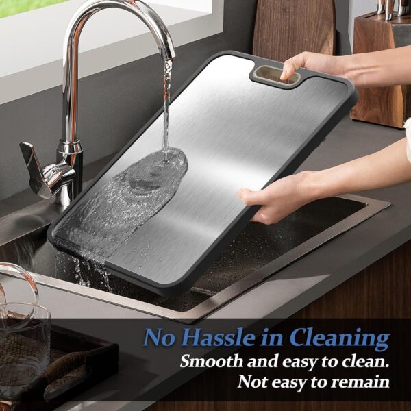Stainless Cutting Board Double-Sided Titanium Cutting Boards For Kitchen Camping - Image 2